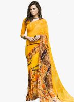Vaamsi Yellow Printed Saree