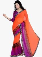 Varanga Orange Printed Saree