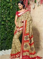 Vishal Beige Embellished Saree