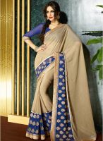 Vishal Beige Embroidered Saree