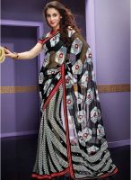 Vishal Black Printed Saree