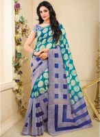 Vishal Blue Printed Saree