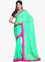 Vishal Green Embroidered Saree