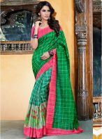 Vishal Green Printed Saree