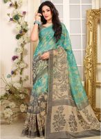 Vishal Green Printed Saree