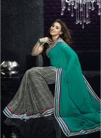 Vishal Green Printed Saree