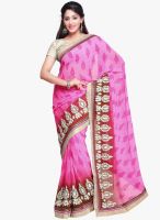 Vishal Pink Embellished Saree