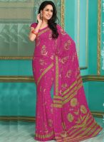 Vishal Pink Printed Saree