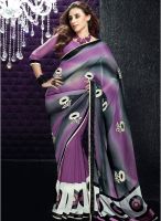 Vishal Purple Printed Saree
