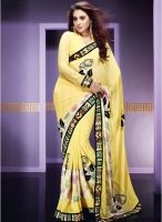 Vishal Yellow Printed Saree