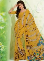 Vishal Yellow Printed Saree