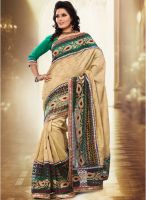 Xclusive Chhabra Beige Embroidered Saree