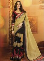 Xclusive Chhabra Black Embroidered Saree