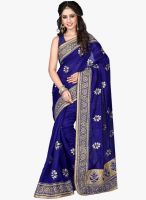 Xclusive Chhabra Blue Embroidered Saree