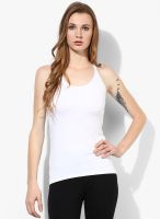 Ajile By Pantaloons White Solid Tank Top