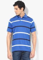 Allen Solly Blue Striped Polo T-Shirts