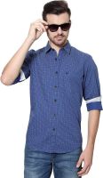 Allen Solly Men's Geometric Print Casual Blue Shirt