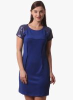 Being Fab Blue Solid Dress