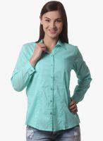 Being Fab Green Solid Shirt