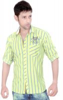 Blue Rock Men's Striped Casual Yellow Shirt