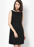 Calgari Black Colored Solid Bodycon Dress