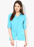 Cinnamon Blue Solid Shirt