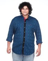 CIROCO Men's Checkered Casual Blue Shirt