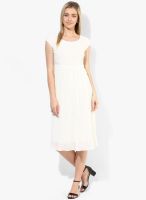 Code by Lifestyle Off White Colored Solid Shift Dress