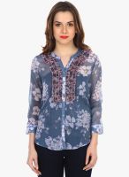 Colors Couture Grey Printed Shirt