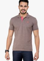 Cotton County Premium Brown Solid Polo T-Shirts