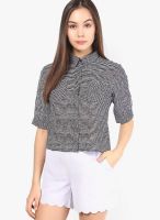 Femella Black Striped Shirt