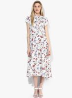 Femella White Colored Printed Shift Dress