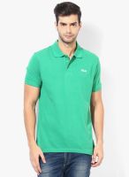 Fila Green Solid Polo T-Shirt