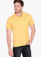 Fritzberg Yellow Solid Polo T-Shirts