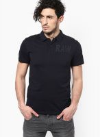 G-Star RAW Navy Blue Solid Polo T-Shirts