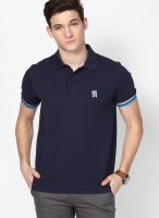 Giordano Navy Blue Solid Polo TShirt