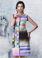 Inddus Multicoloured Printed Shift Dress