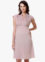 Kaaryah Beige Colored Solid Shift Dress