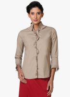 Kaaryah Beige Solid Shirt