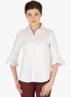 Kaaryah White Solid Shirt