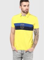 Kappa Yellow Regular Fit Polo T-Shirt