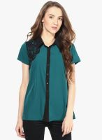 L'Elegantae Green Solid Shirt