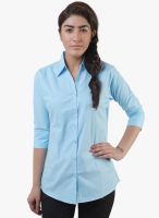 Lee Marc Blue Solid Shirt