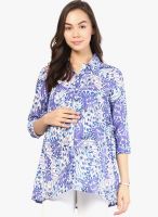 Mine4nine Purple Printed Shirt