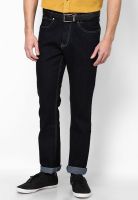 Mufti Solid Blue Regular Fit Jeans