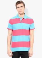 Nautica Blue Striped Polo T-Shirt