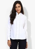 Park Avenue White Solid Shirt