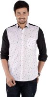 S9 Men's Solid, Printed Casual, Party Linen Black, White, Pink Shirt