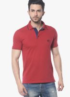 Skookie Red Solid Polo T-Shirts