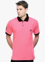 Sobre Estilo Pink Solid Polo T-Shirt